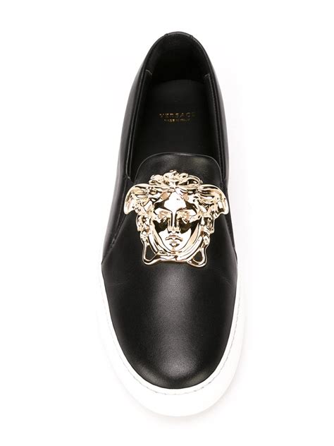 versace collection slip on sneakers|Versace high heels.